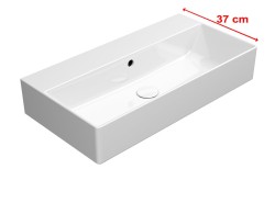 GSI - KUBE X keramické umyvadlo 70x37cm, bez otvoru, bílá ExtraGlaze (9455011)