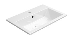 GSI - KUBE X keramické umyvadlo zápustné 58x40cm, bílá ExtraGlaze (9433111)