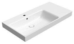 GSI - NUBES keramické umyvadlo 100x50cm, s odkládací plochou vpravo, bílá ExtraGlaze (9627111)