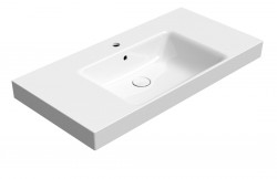 GSI - NUBES keramické umyvadlo 100x50cm, s odkládacími plochami, bílá ExtraGlaze (9651111)