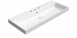 GSI - NUBES keramické umyvadlo 120x50cm, 3 otvory, bílá ExtraGlaze (9624311)