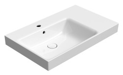GSI - NUBES keramické umyvadlo 80x50cm, s odkládací plochou vpravo, bílá ExtraGlaze (9629111)