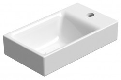 GSI - NUBES keramické umývátko 40x23cm, pravé/levé, bílá ExtraGlaze (9636111)