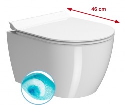 GSI - PURA SHORT závěsná WC mísa, Swirlflush, 35x46cm, bílá ExtraGlaze (880211)