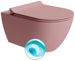 GSI - PURA závěsná WC mísa, Swirlflush, 36x55cm, blush dual-mat (881524)