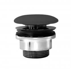 GSI umyvadlová výpust 5/4“, neuzavíratelná, keramická zátka, 5-65, černá mat (PVC26)