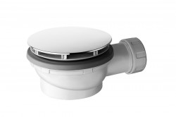 GSI - Vaničkový sifon, průměr 90, DN40, nízký, keramická krytka bílá (PILCSR11)
