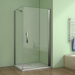 H K - Čtvercový sprchový kout MELODY A1 100 cm s jednokřídlými dveřmi včetně sprchové vaničky z litého mramoru (SE-MELODYA1100/THOR-100SQ)