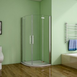 H K - Čtvrtkruhový sprchový kout MELODY S4 80 cm s dvoukřídlými dveřmi včetně sprchové vaničky z litého mramoru (SE-MELODYS480/THOR-80Q)