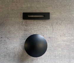 H K - Krytka přepadu a click-clak černý k volně stojícím vanám (CCB)