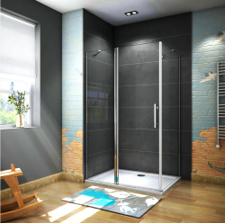 H K - Obdélníkový sprchový kout MELODY B5 90x76 s jednokřídlými dveřmi s pevnou stěnou včetně sprchové vaničky z litého mramoru (SE-MELODYB59076/THOR-90x76)