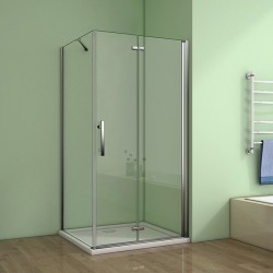H K - Obdélníkový sprchový kout MELODY B8 90x76 se zalamovacími dveřmi včetně sprchové vaničky z litého mramoru (SE-MELODYB89076/THOR-90x76)