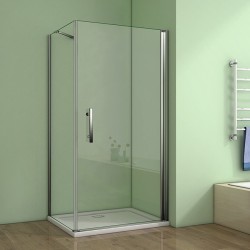 H K - Obdélníkový sprchový kout MELODY D1 90x76 s jednokřídlými dveřmi včetně sprchové vaničky z litého mramoru (SE-MELODYD19076/THOR-90x76)