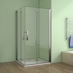 H K - Obdélníkový sprchový kout MELODY R118, 110x80 se zalamovacími dveřmi včetně sprchové vaničky z litého mramoru (SE-MELODYR118/THOR-11080)