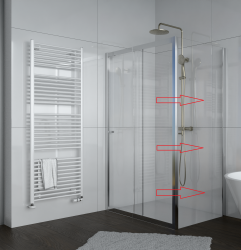 H K - Pevná boční stěna  FIX F1 80 do kombinace s dveřmi (FIXF180)