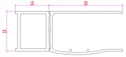 H K - Rozšiřovací profil 15 mm pro sérii Melody D1, Melody D2, Melody B8 a Melody S4 (SE-profilB-1036)