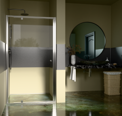 H K - Sprchové dveře do niky STYLE 100 rozměr 97-110x190 čiré sklo (STYLE100)