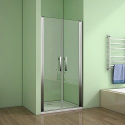 H K - Sprchové dveře MELODY D2 100 dvoukřídlé 96-100 x 195 cm, čiré sklo, výplň sklo - čiré (SE- MELODYD2100-06)