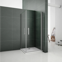 H K - Sprchový kout SOLO D1 R907, 70x90x185 se dvěma jednokřídlými dveřmi, rohový vstup včetně sprchové vaničky z litého mramoru (SE-SOLOD1R907/THOR-9070)