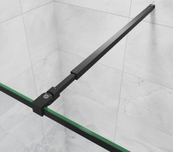 H K - Vzpěra C120B, délka 730-1200 mm, pro skla 6-10mm, černá (SE-C120B)