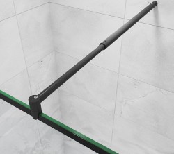 H K - Vzpěra C70B, nastavitelná 70-120, pro skla 6-10mm, černá (SE-C70B)