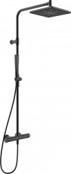 HANSA - Aurelia Sprchový set s termostatem, 25x25 cm, matná černá (4719911333)