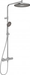HANSA - Aurelia Sprchový set s termostatem, průměr 30 cm, 3 proudy, broušená ocel (4719910380)