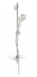 HANSA - Basicjet Set sprchové hlavice, 1 proud, hadice a tyče s poličkou, chrom (44770111)
