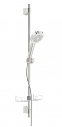 HANSA - Basicjet Set sprchové hlavice, 1 proud, hadice a tyče s poličkou, chrom (44790111)