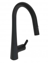 HANSA - Designo Dřezová baterie s výsuvnou sprškou, matná černá (5136228333)