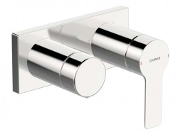 HANSA - Ligna Baterie pod omítku pro 2 spotřebiče, chrom (44559583)