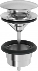 HANSA - Příslušenství Umyvadlová výpusť Push-Open, broušená ocel (0764010080)
