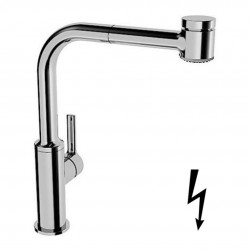 HANSA - Ronda Páková dřezová baterie s vytahovací sprškou, pro beztlaké ohřívače, chrom (55231103)