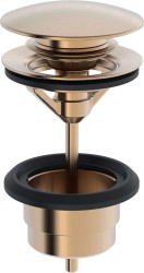 HANSA - Umyvadlová výpusť Push-Open, broušený bronz (0764010081)