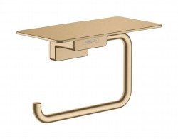 HANSGROHE - AddStoris Držák toaletního papíru s poličkou, kartáčovaný bronz (41772140)