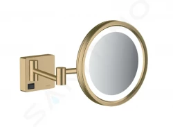HANSGROHE - AddStoris Kosmetické nástěnné zrcátko s LED osvětlením, kartáčovaný bronz (41790140)