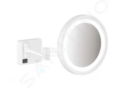 HANSGROHE - AddStoris Kosmetické nástěnné zrcátko s LED osvětlením, matná bílá (41790700)