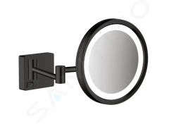 HANSGROHE - AddStoris Kosmetické nástěnné zrcátko s LED osvětlením, matná černá (41790670)