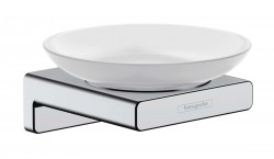 HANSGROHE - AddStoris Mýdlenka s držákem, matné sklo/chrom (41746000)