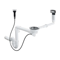 HANSGROHE - Automatická odtoková a přepadová souprava pro granitový jednodřez, chrom (43937000)
