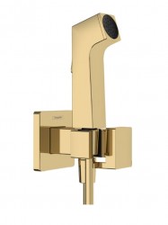 HANSGROHE - Bidetová baterie pod omítku, se sprškou, leštěný vzhled zlata (29233990)