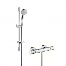 HANSGROHE - Croma 100 Sprchový set Vario s termostatem, 3 proudy, EcoSmart 9 l/min, chrom (27032000)