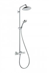 HANSGROHE - Croma 220 Sprchový set Showerpipe s termostatem, 22 cm, 4 proudy, EcoSmart 9 l/min, chrom (27188000)