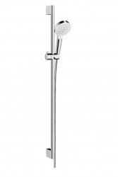 HANSGROHE - Crometta Sprchová souprava Vario 100, 2 proudy, EcoSmart 9 l/min. sprchová tyč 90 cm, bílá/chrom (26538400)
