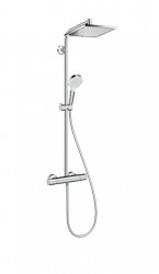 HANSGROHE - Crometta Sprchový set E 240 Showerpipe s termostatem, EcoSmart 9 l/min, chrom (27281000)