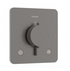 HANSGROHE - Ecostat Comfort Q Termostatická baterie pod omítku, pro 2 spotřebiče, kartáčovaný černý chrom (33717340)