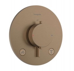 HANSGROHE - Ecostat Comfort S Termostatická baterie pod omítku, pro 2 spotřebiče, kartáčovaný bronz (33715140)