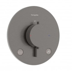 HANSGROHE - Ecostat Comfort S Termostatická baterie pod omítku, pro 2 spotřebiče, kartáčovaný černý chrom (33718340)