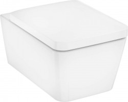 HANSGROHE - EluPura Q Závěsné WC se sedátkem SoftClose, Rimless, AquaChannel Flush, bílá (60293450)