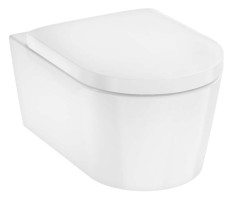 HANSGROHE - EluPura S Závěsné WC se sedátkem SoftClose, Rimless, AquaChannel Flush, SmartClean, EcoSmart, bílá (61186450)